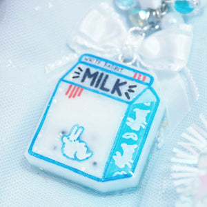 White Rabbit Milk Charm