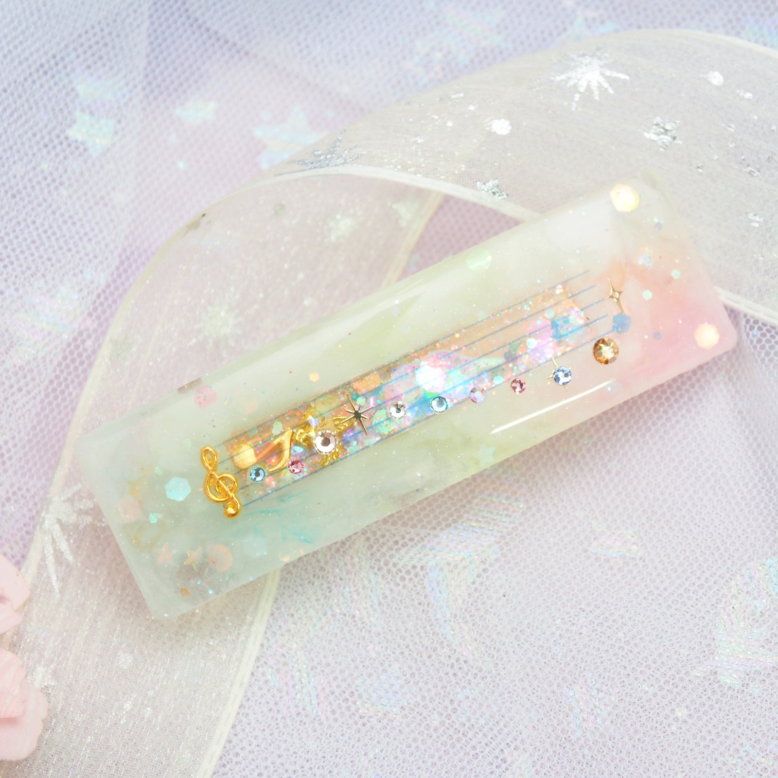 Toccata & Fugue in D Minor Musical barrette (7cm gold clasp)