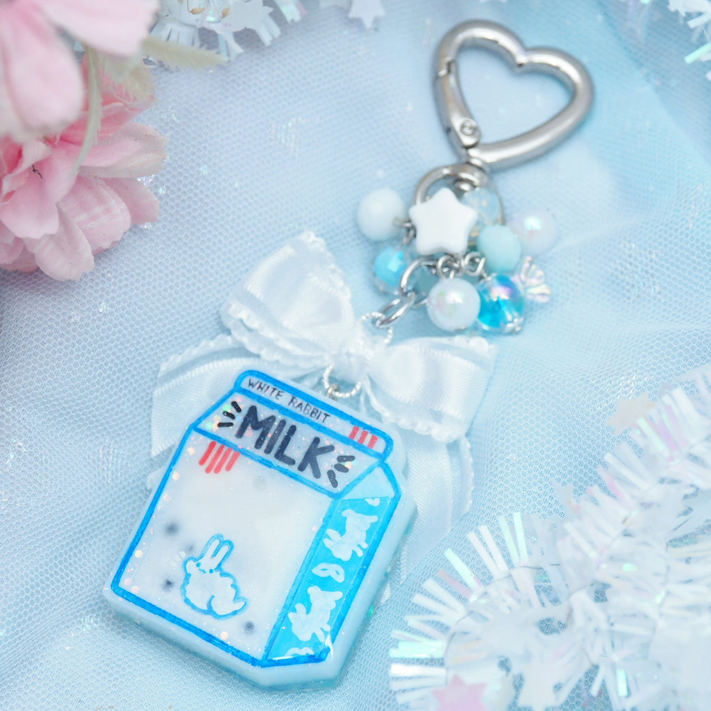 White Rabbit Milk Charm