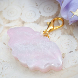 Marble Bat Charm with Lilac Starry Scrunchie (Glows)