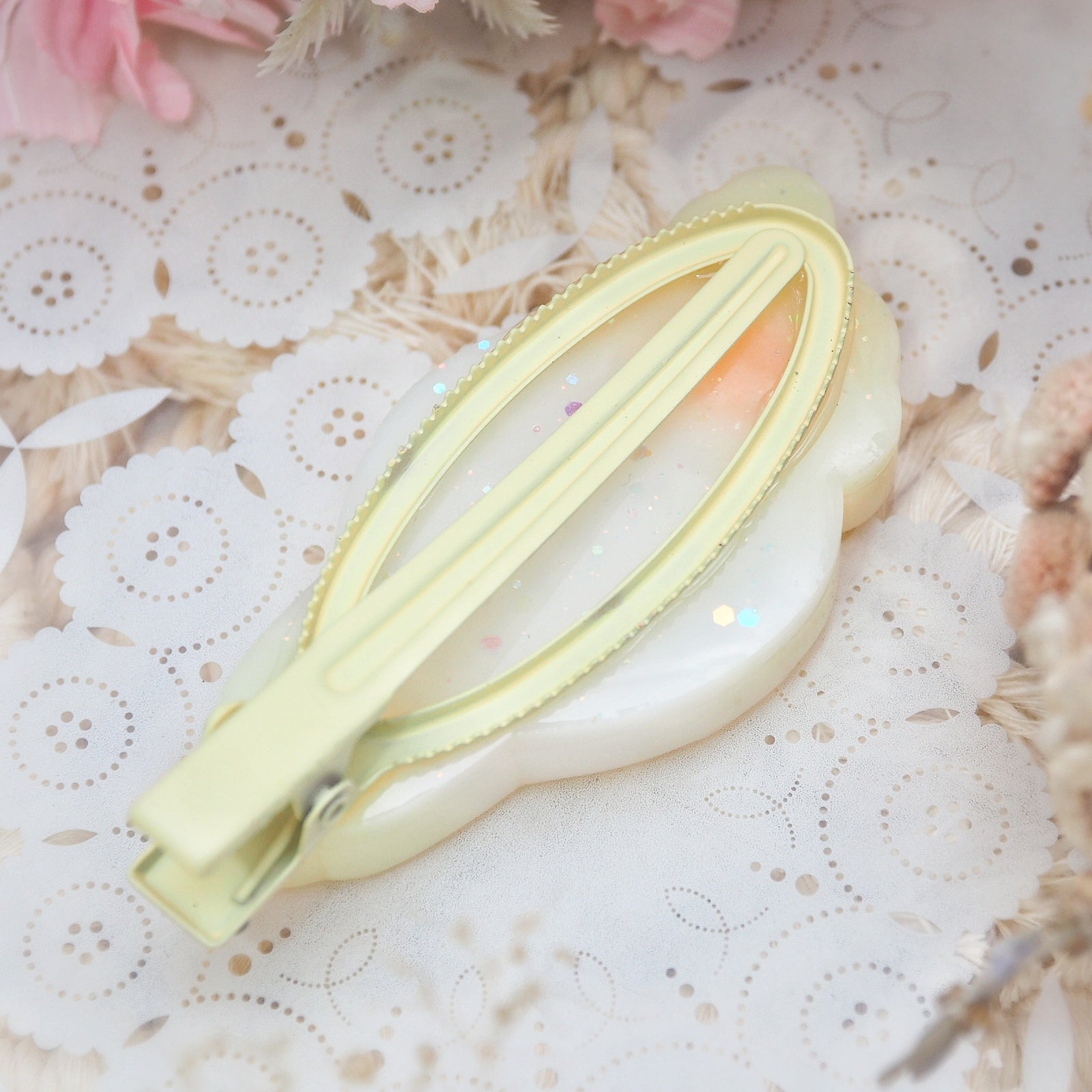 White/Yellow Tiel Birbrette (Barette)