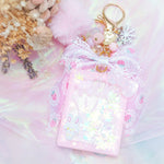 Clear Pink Snowbunny Pocky Shaker Charm
