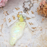 White/Yellow Tiel Birb Shaker Charm