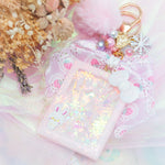 Iridescent Pink Snowbunny Pocky Shaker Charm