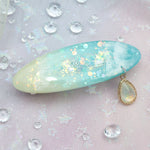 Lagoon with Silver Turtle Barrette (Clasp)