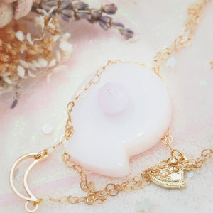 Pink Planisphere Globe 36" Chain Necklace