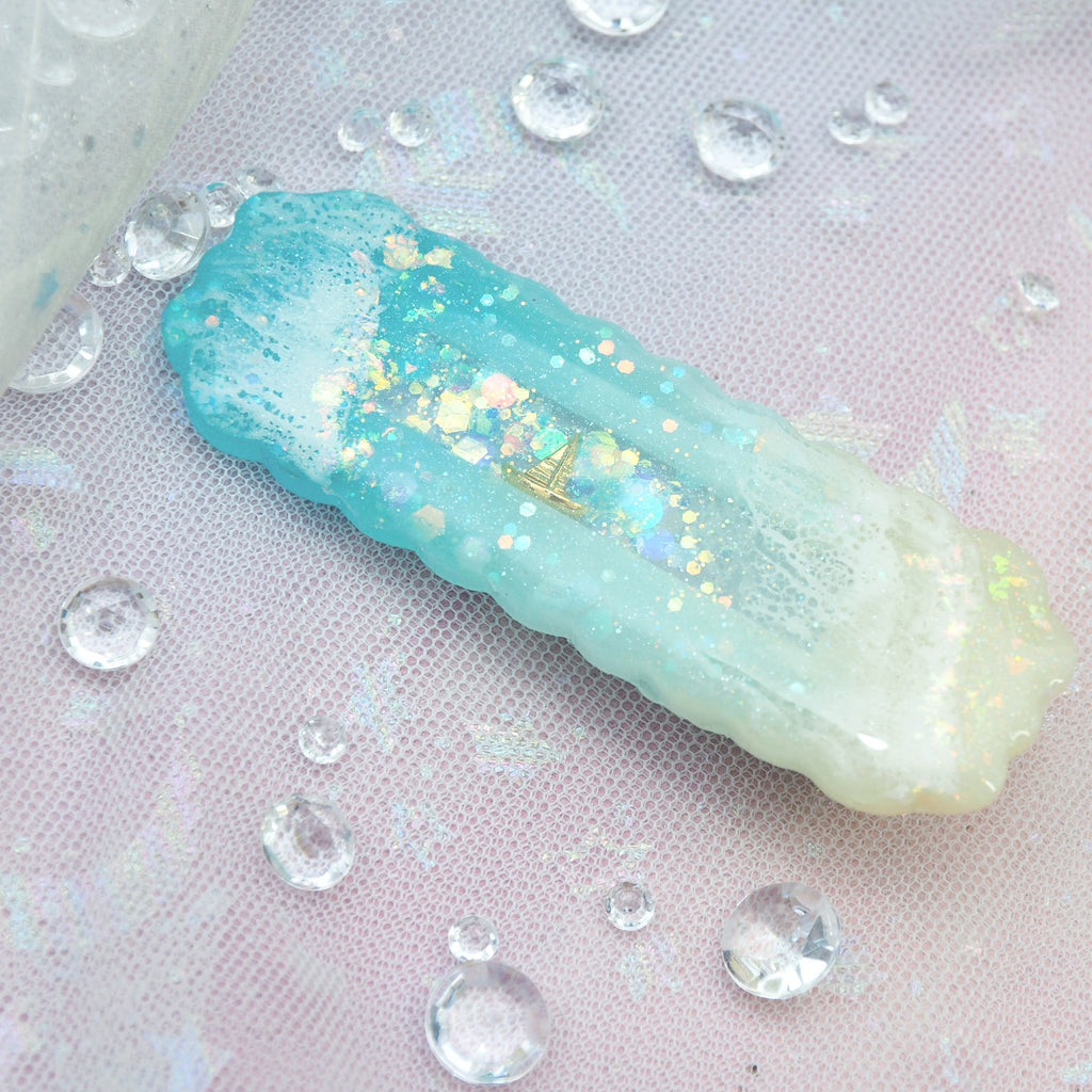 Lagoon with Gold Yacht Barrette (Clip)