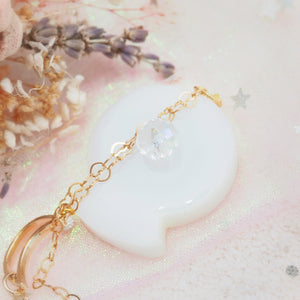 White Planisphere Globe 36" Chain Necklace (Glows)