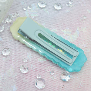 Lagoon with Gold Yacht Barrette (Clip)