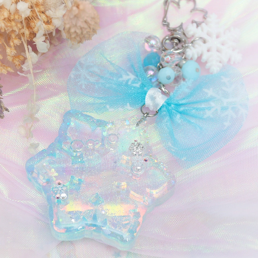 Iridescent Snowflake Shaker (Interchangeable Ornament Charm)