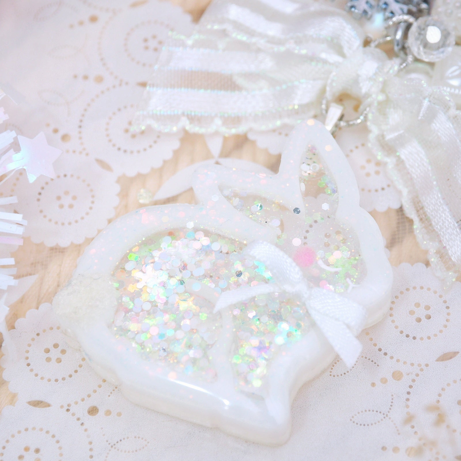 Snowbunny Snowstorm (Flocked tail and blush)