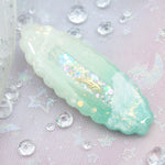 Jade Pools with Gold Dolphin Barrette (Clip)