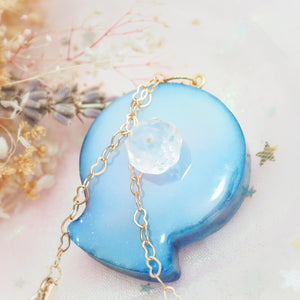 Dark Blue Planisphere Globe 36" Chain Necklace (Glows)
