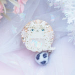 Painted Snow Leopard Grip (removable fluff ball)