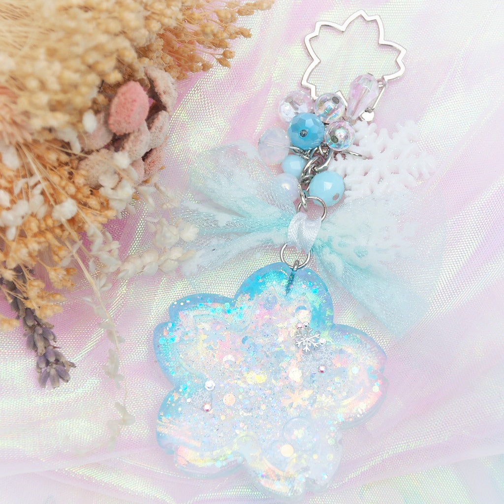 Snow Sakura Shaker (Interchangeable Ornament Charm)