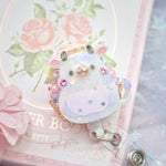 Taro Boba Cow Badge Reel