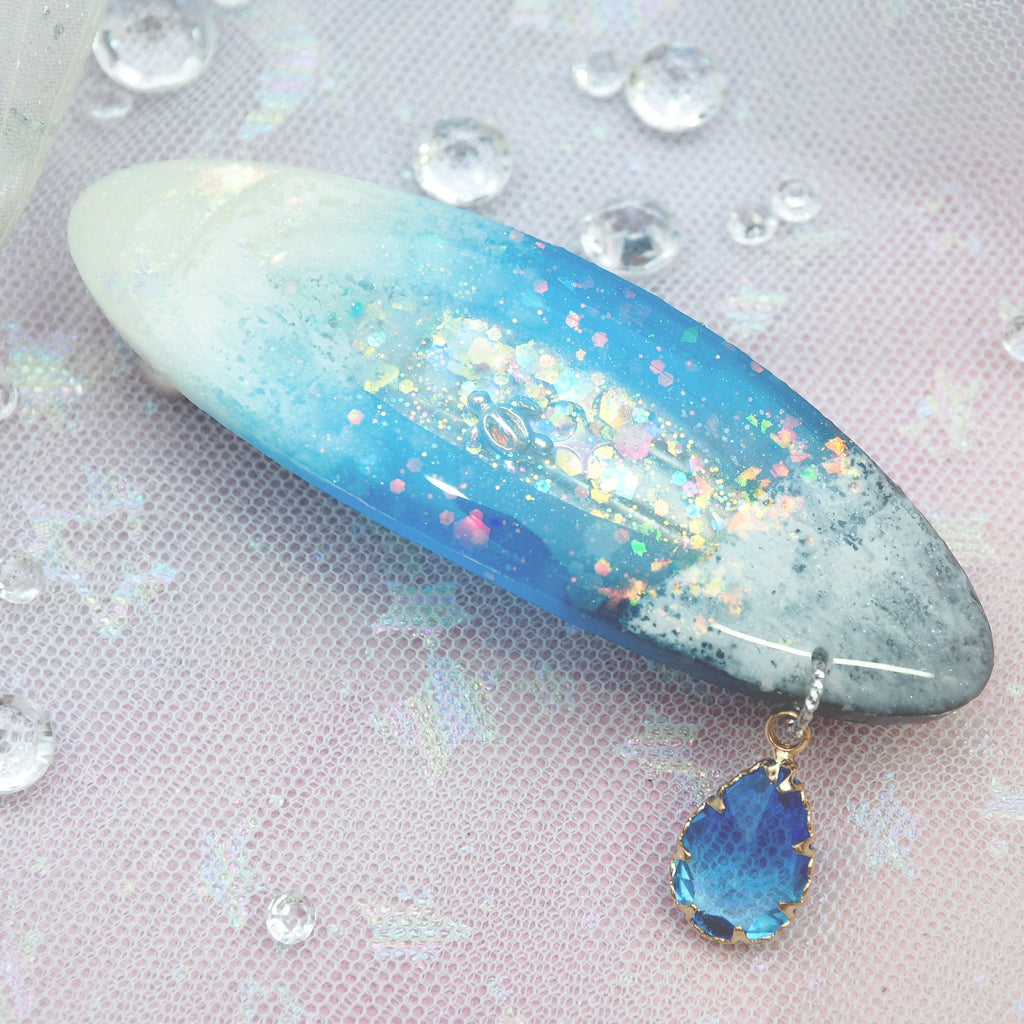 Twilight Tides with Silver Turtle Barrette (Clasp)