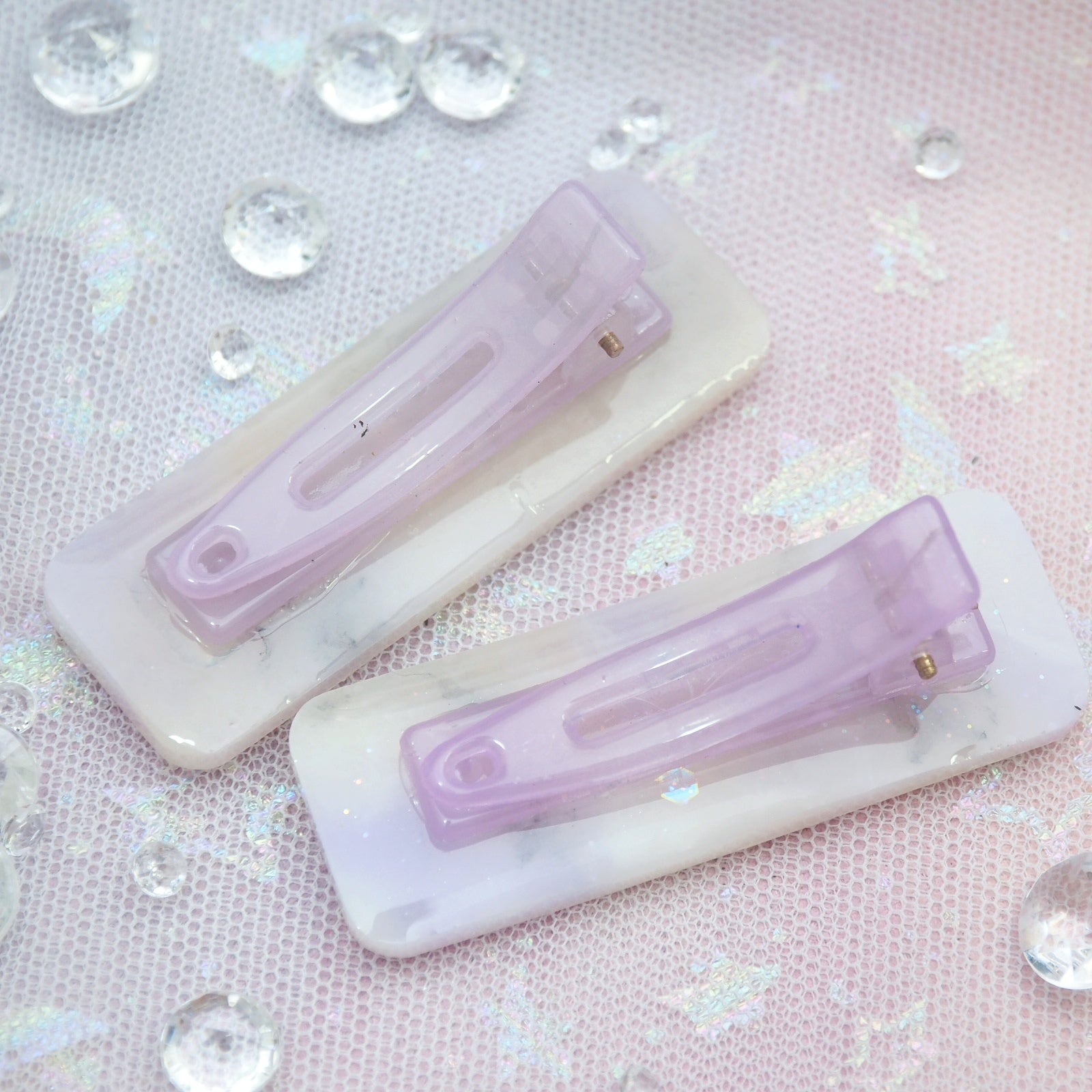 Basic Purple Marble Clip Sets