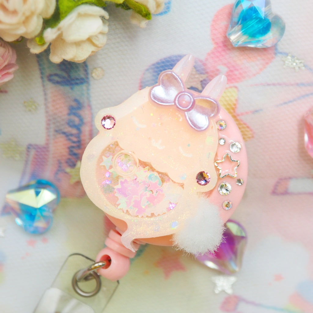 Peach Bun Badge Reel (Glows)