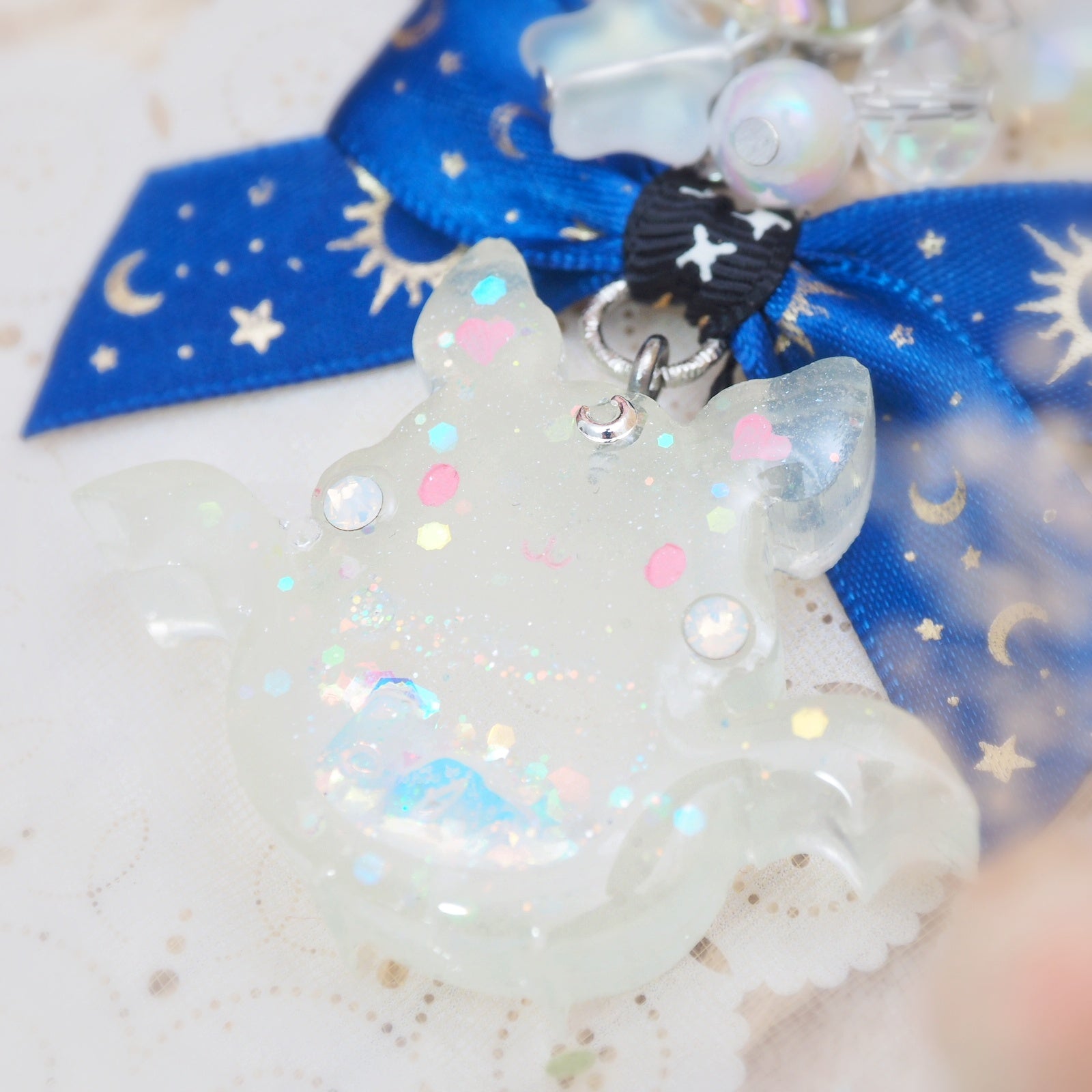 Clear Froot Bat Charm (glows)