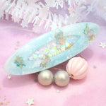 Bunny Cherub Barette (Oval, Horizontal style)