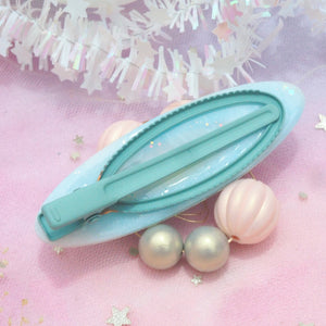Bunny Cherub Barette (Oval, Horizontal style)