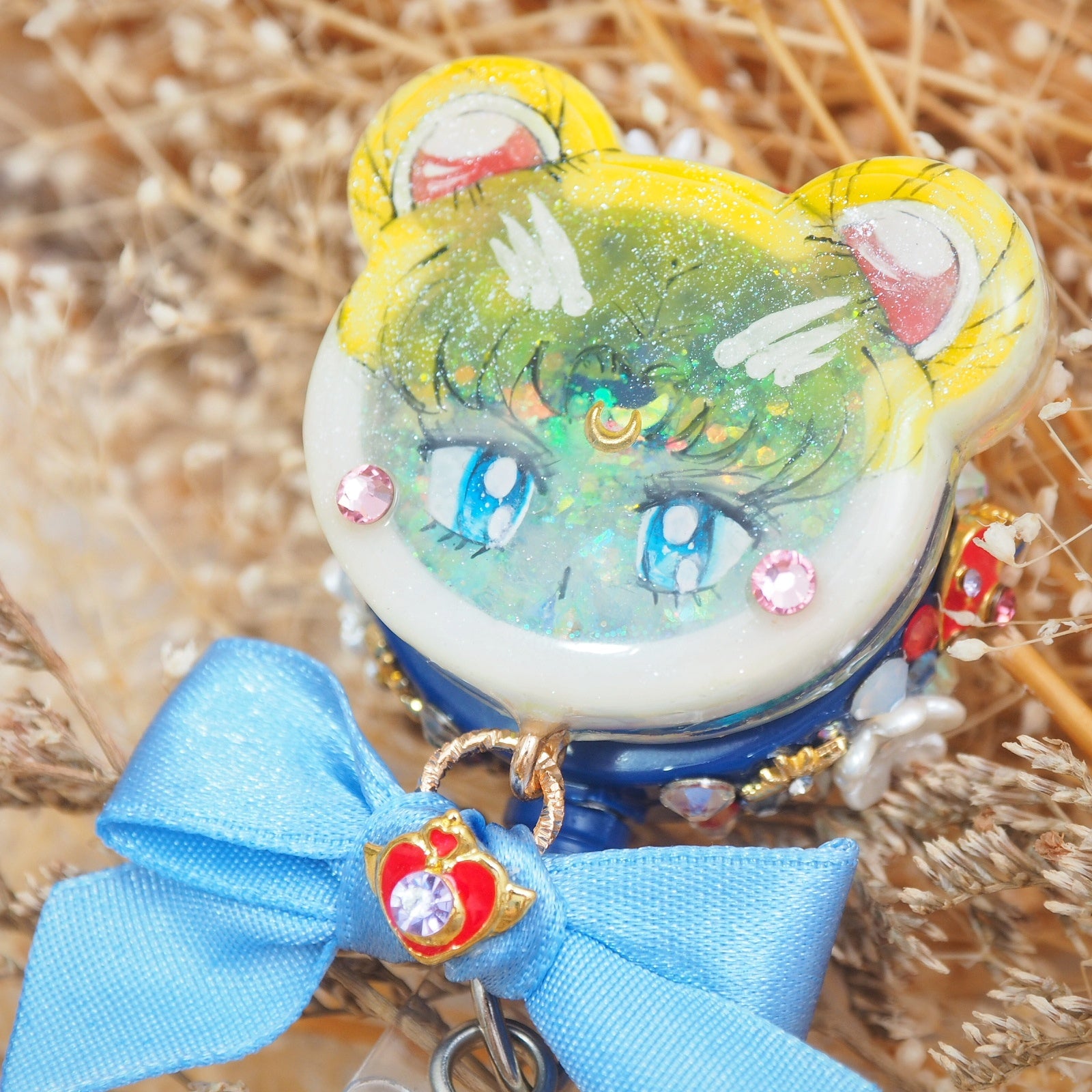 Painted Opulent Moon Princess Badge Reel