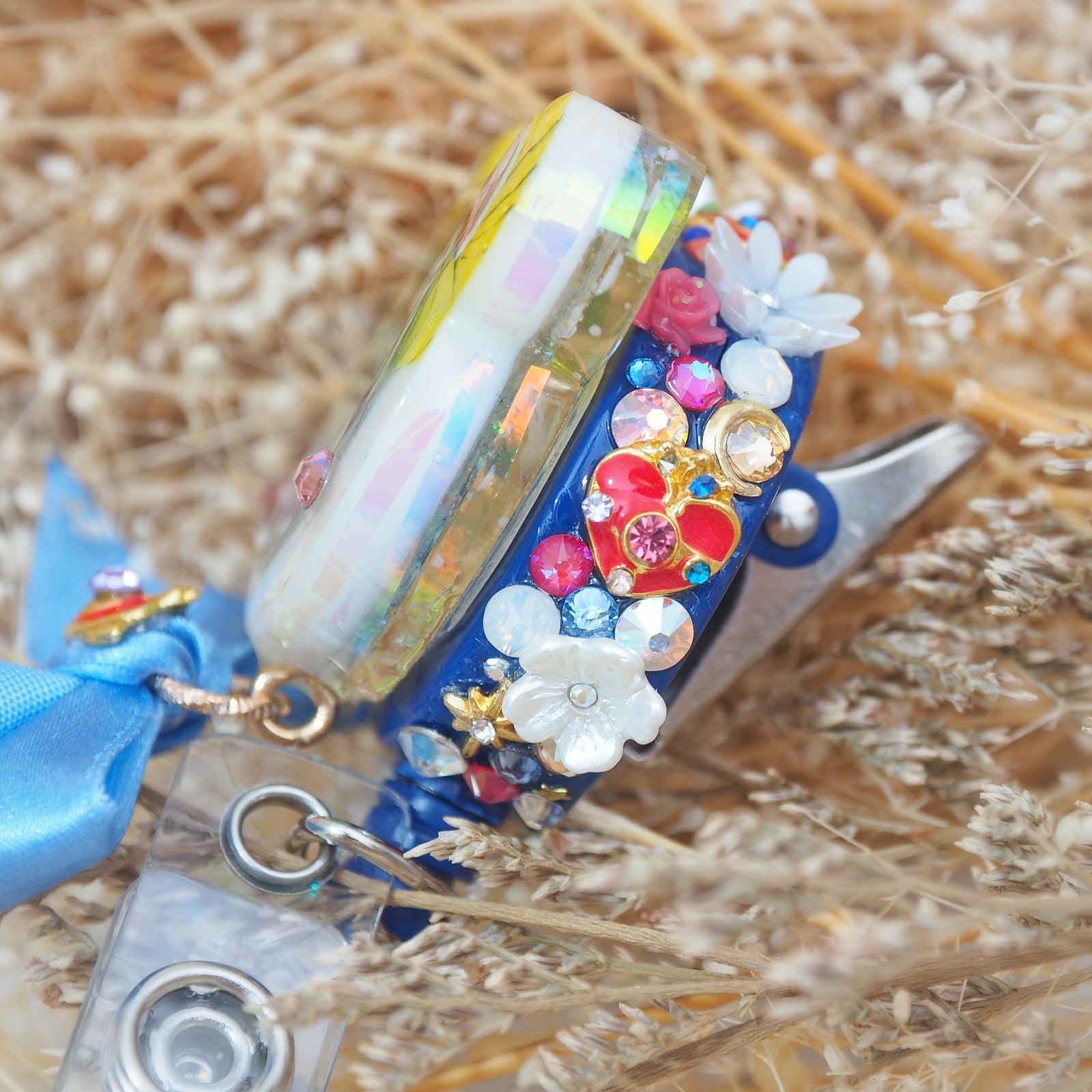 Painted Opulent Moon Princess Badge Reel