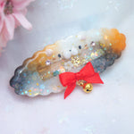 Calico Clasp Shaker Barrette with Sculpture (Cloud)