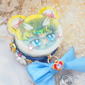 Painted Opulent Moon Princess Badge Reel