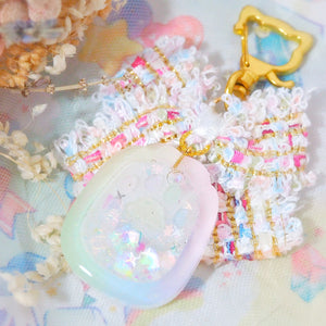 Rainbow Chasing Butterflies Paw Charm (Gold)