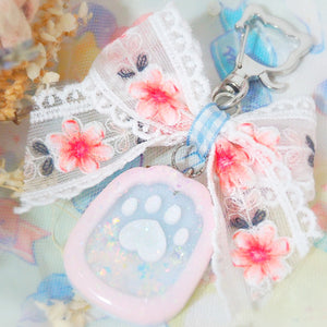 Chasing Butterflies Paw Charm (Pink/blue)