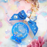 Blue Planisphere Globe Golden Star Charm (Glows)