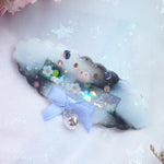 Daisy Moo Clasp Shaker Barrette with Sculpture (Cloud)