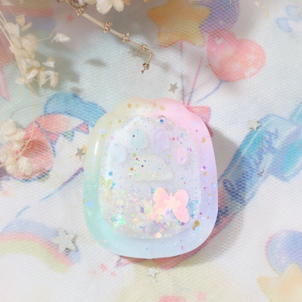 Chasing Butterflies Rainbow Paw Brooch