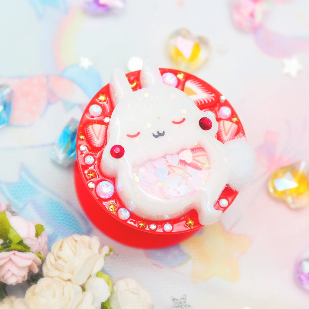 Strawberry Ghostie Bun Grip (Glows)