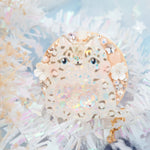 Painted Snow Leopard Grip (removable fluff ball)