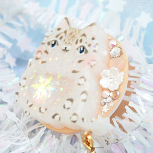 Painted Snow Leopard Grip (removable fluff ball)