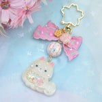 Sweet Shiba Charm with handpainted bead