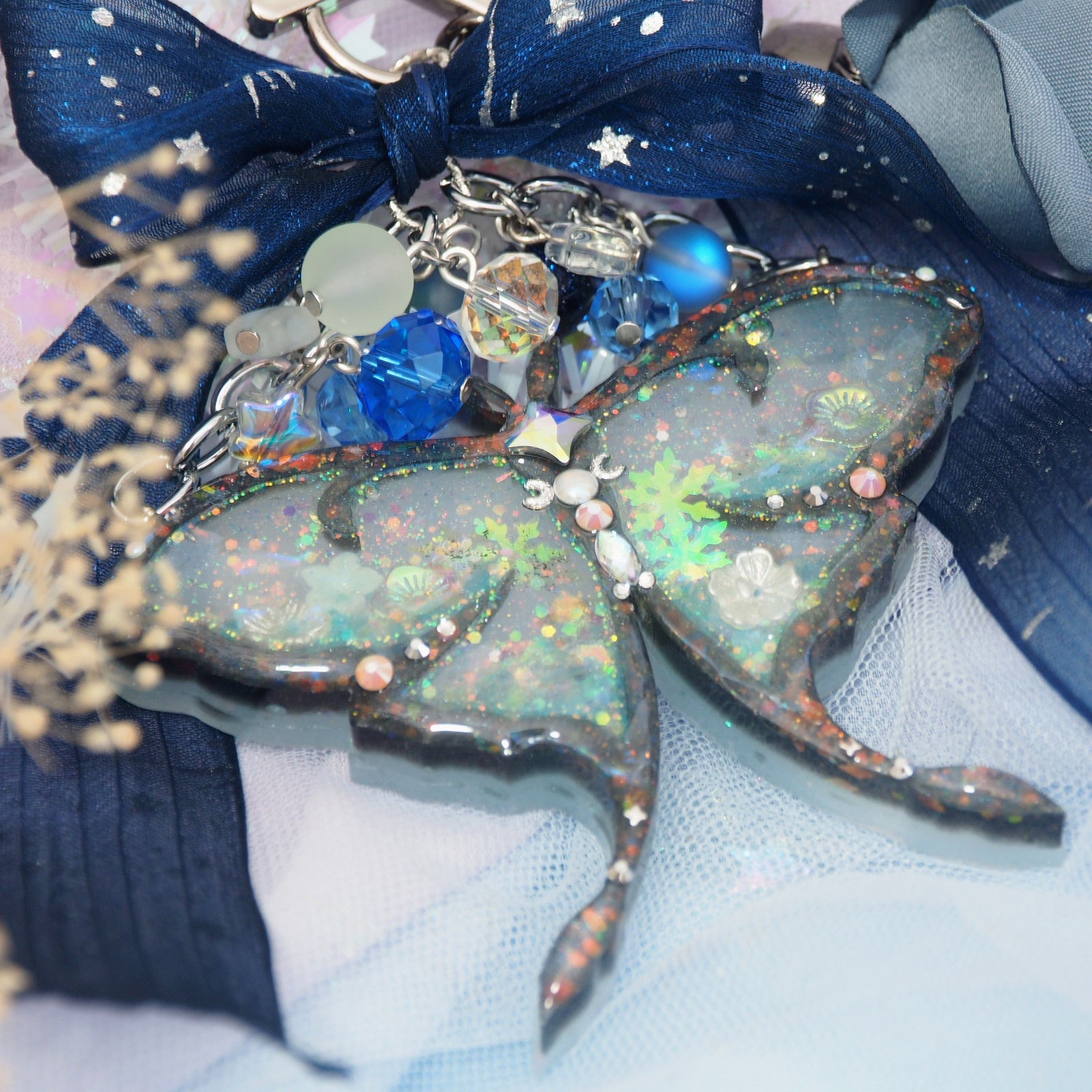 Bejewelled Lepidoptera Luna Moth Charm