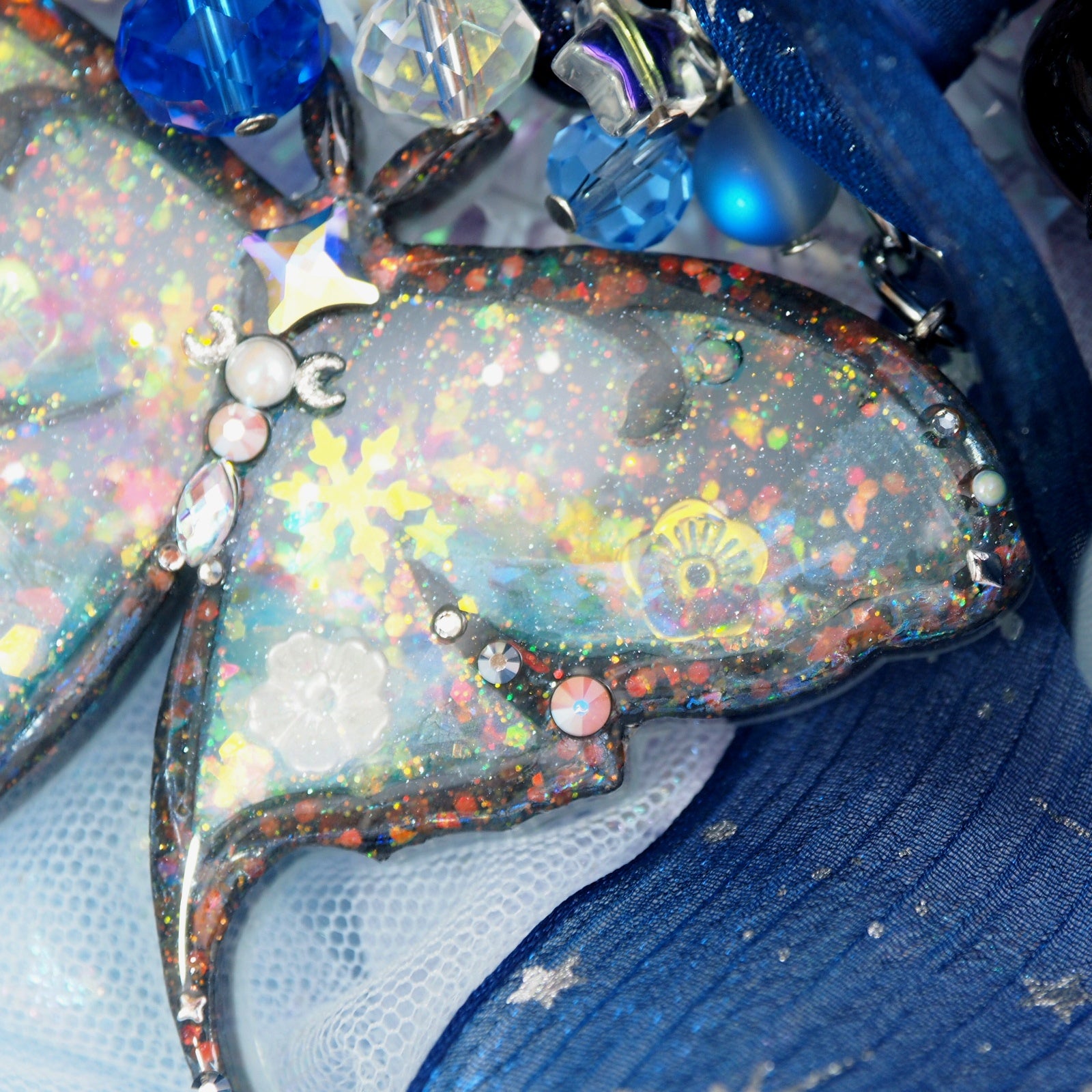 Bejewelled Lepidoptera Luna Moth Charm