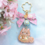 Shiba Charm with handpainted bead