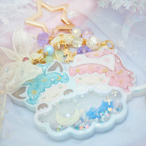 Starlight Twins Chunky Charm (cateye effect)