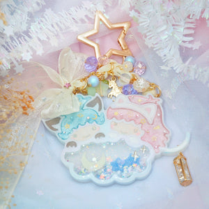 Starlight Twins Chunky Charm (cateye effect)