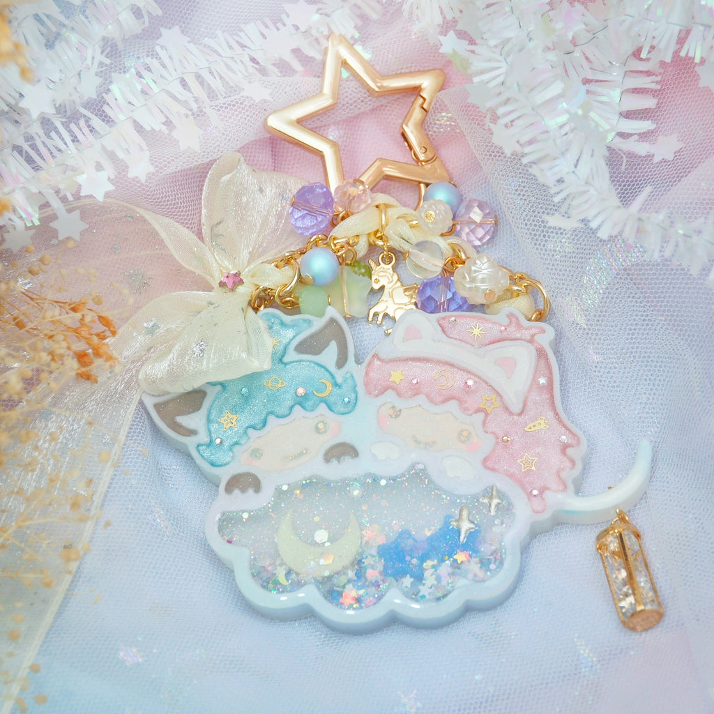 Starlight Twins Chunky Charm (cateye effect)