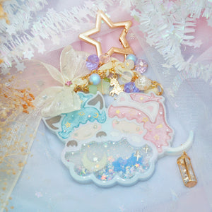 Starlight Twins Chunky Charm (cateye effect)