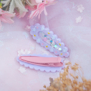 Sleepy Barrette Clip Set (5cm clip)