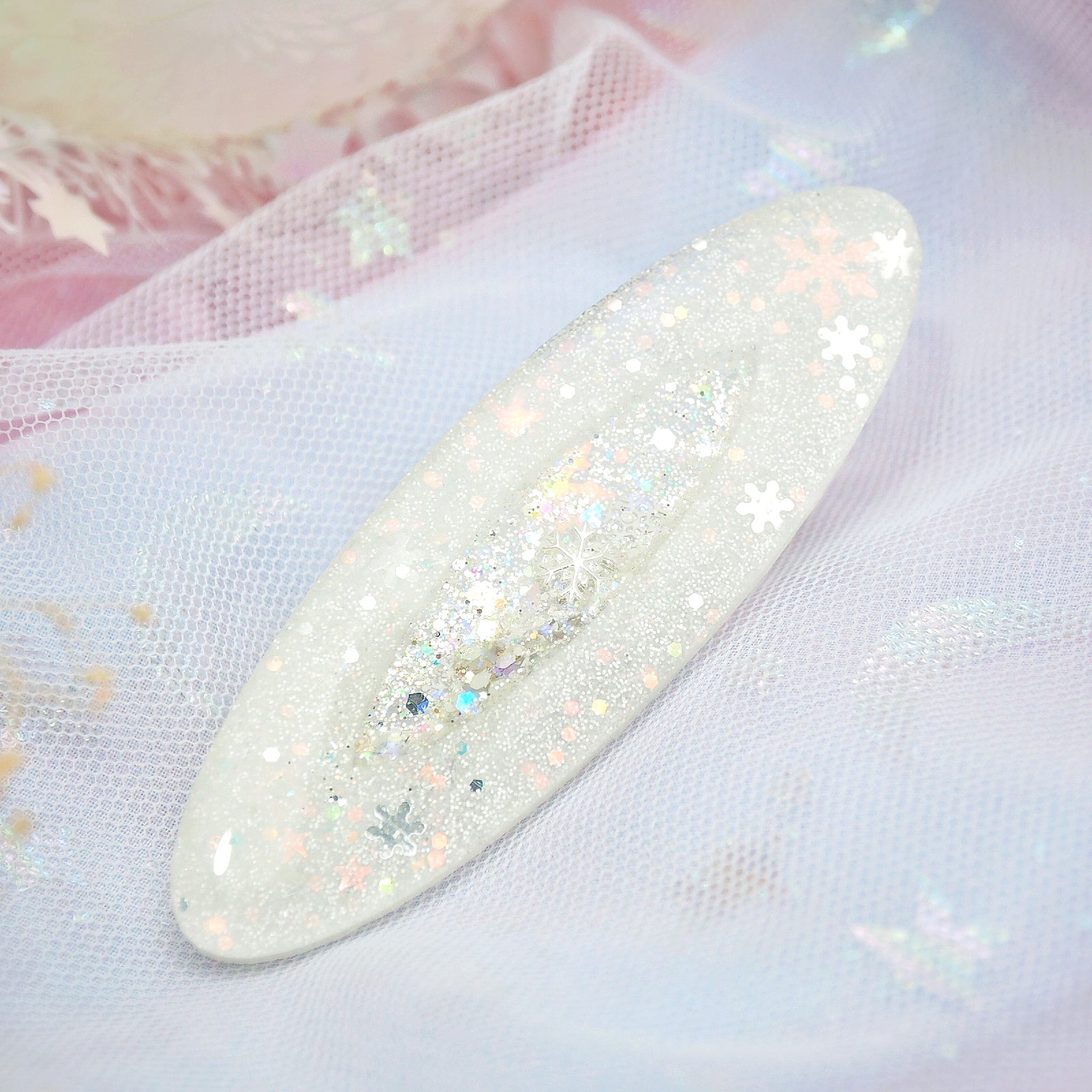 Snowstorm Barrette (Oval)