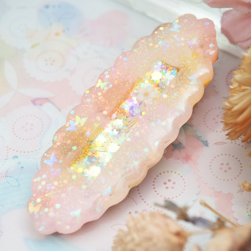 Summer Dreaming Floral Shaker Barette (Cloud)