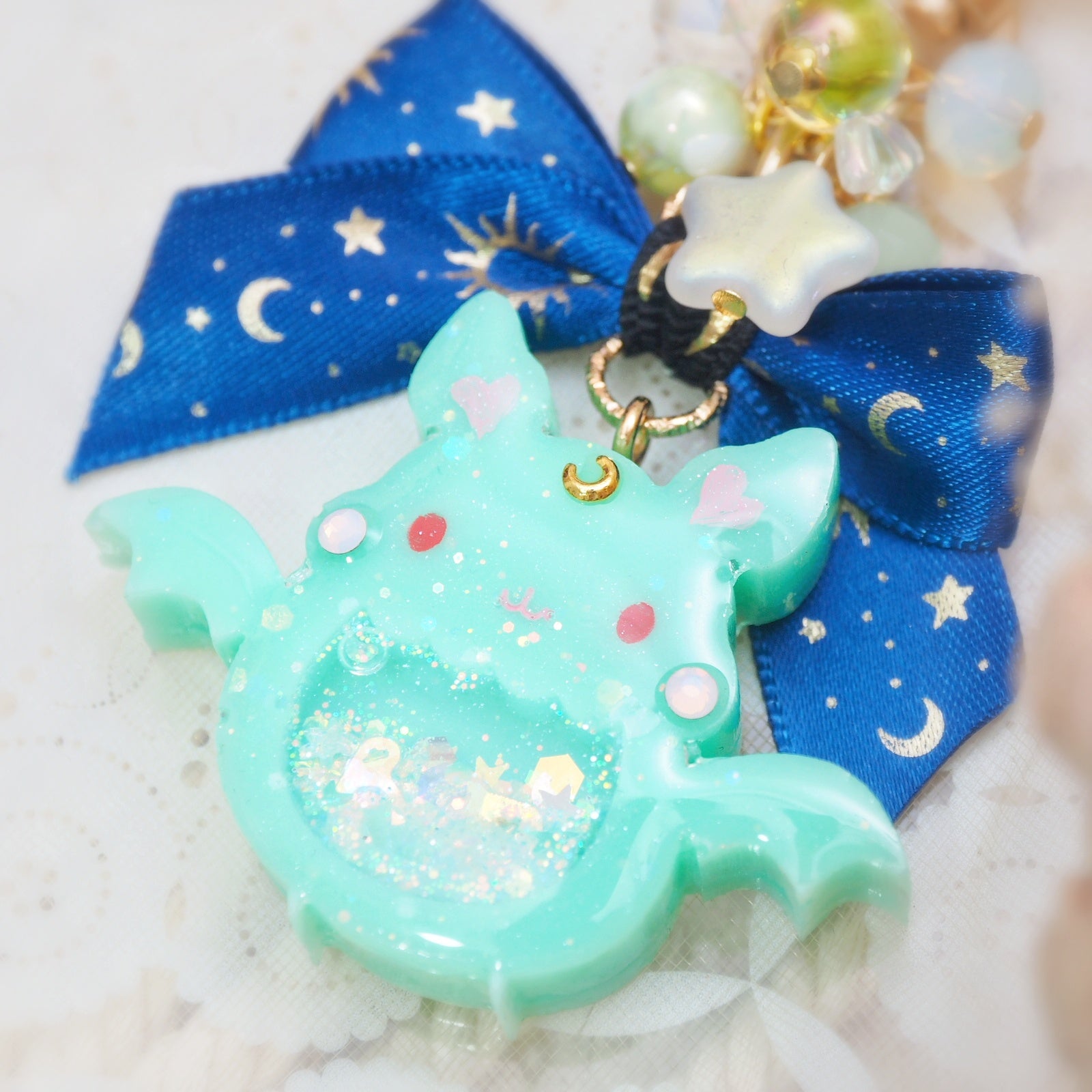 Green Froot Bat Charm (glows)